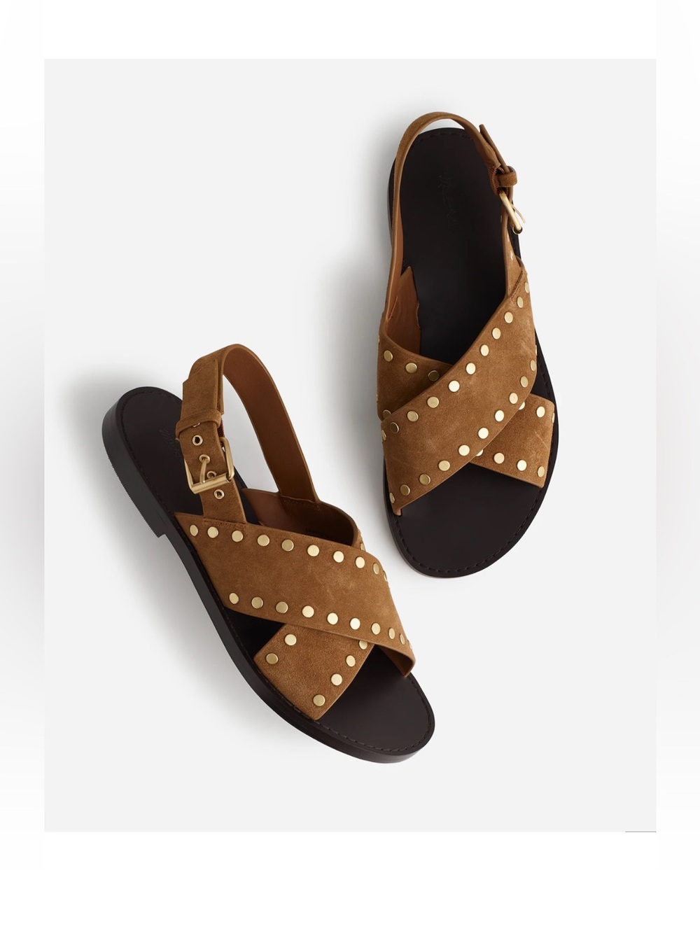 Madewell The Tuley Crossover Sandal in Dried Acorn 7